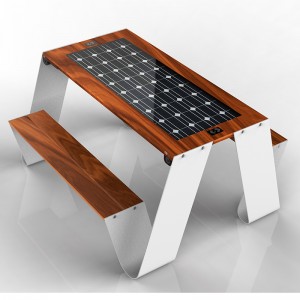 Външна маса за пикник на слънчева маса Производител на интелигентен стол