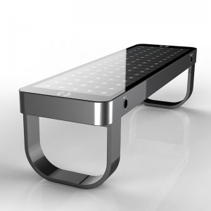 Най-новият стил Solar Smart Street Bench за зареждане на телефони и мобилни устройства