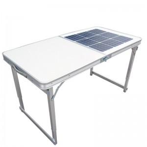 Преносима сгъваема слънчева маса за зареждане на сделка за открит къмпинг кухня сглобяема работна горна маса