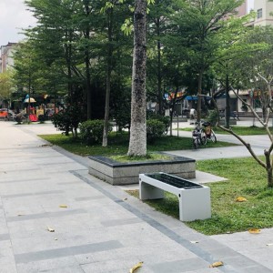Соларен панел Захранва интелигентна външна реклама Пейка Градинска пейка Ново поколение улични мебели
